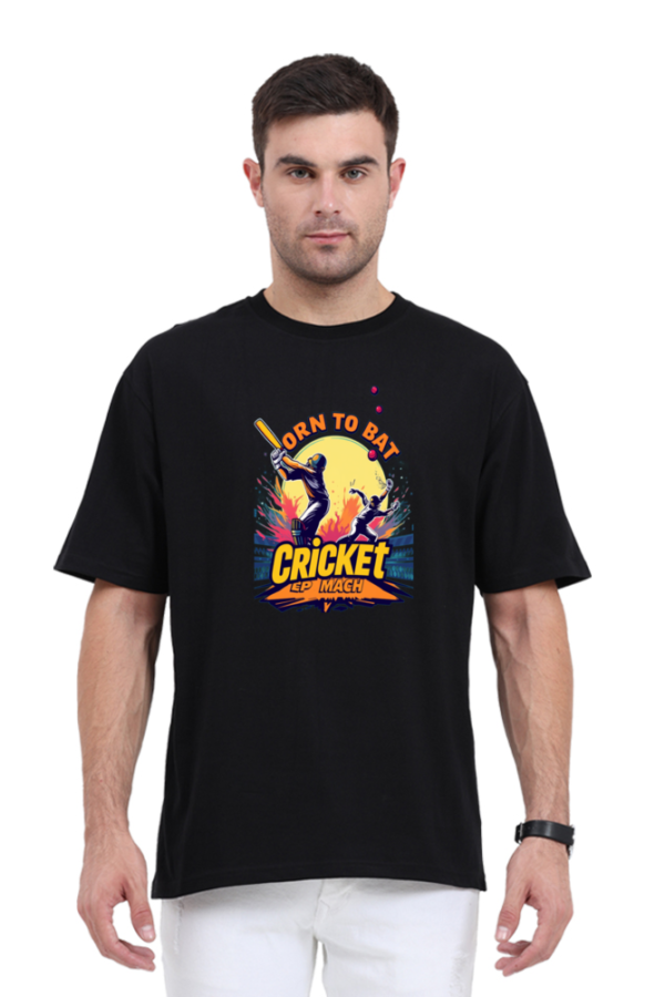 Jazzio Unisex Round Neck T-Shirt – "Born to Bat" Quote 🏆 Premium Cotton, Dazzling Design ✨ - Image 6